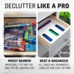 HIMUS Food Storage Bag Organizer - 4 Slot Organizer - Image 7