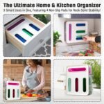 HIMUS Food Storage Bag Organizer - 4 Slot Organizer - Image 8